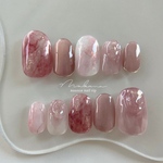 glass berry nail｜ネイルチップ　ブライダル　結婚式　成人式　花嫁　オケージョン　上品　前撮り　ウェディング　ボルドー　和装　マグネットネイル　卒業式