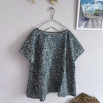 ウィリアムモリス　モリスブラウス　Tシャツ エイコーン　ブルーグリーン