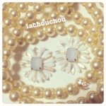 ♡crystal flower♡2♡イヤリングピアス