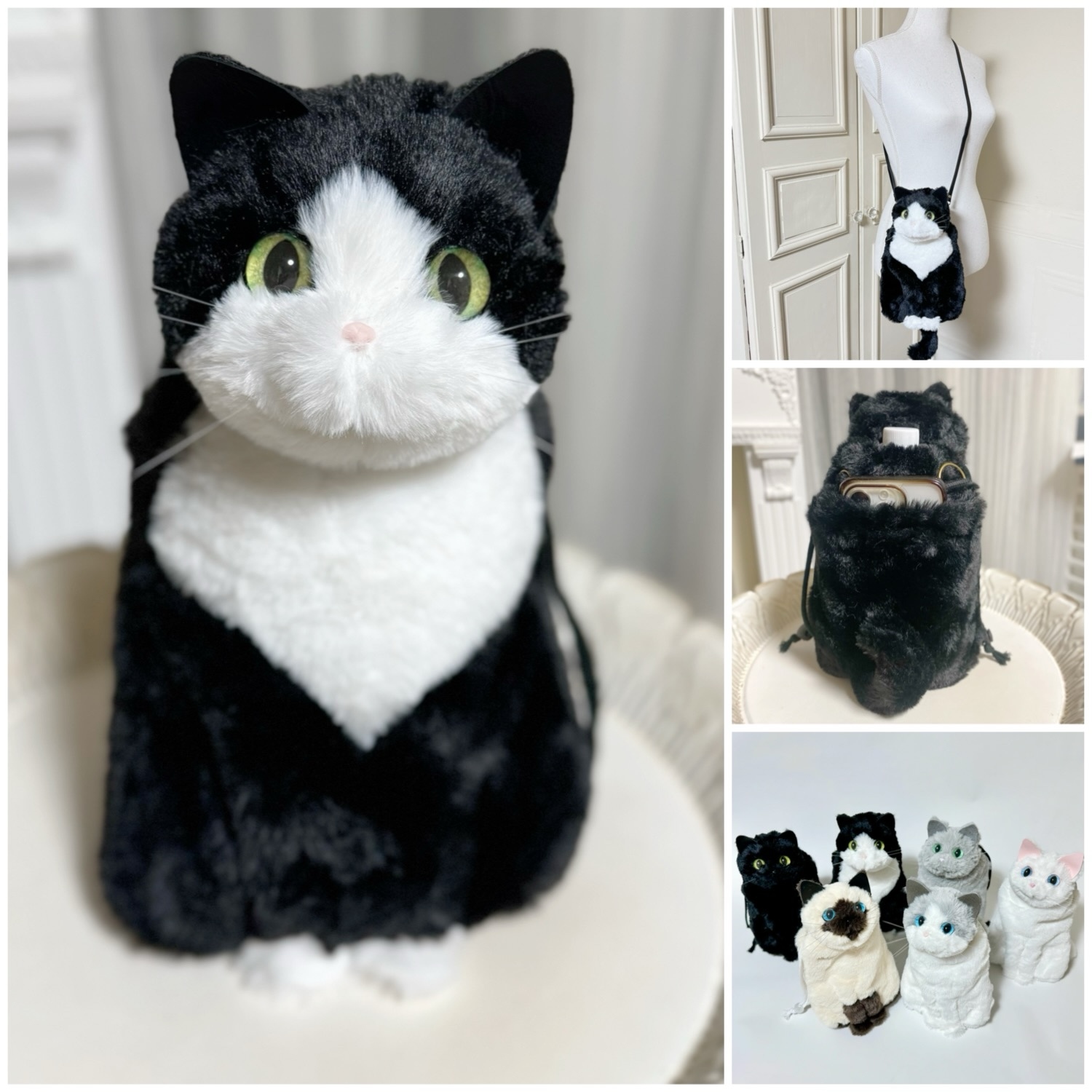 ミュベール 黒い猫のファーマフラー Legato Largo マフラー 猫 ネコミミフード 猫グッズ ネコ ねこ