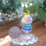【B品】粘土とレジンで作る　小さな夜の海のクリームソーダ