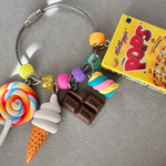 お菓子モチーフ🍫🍭 ソフトクリーム じゃらじゃらキーホルダー
