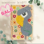 ハシビロコウさん♡ダイアモンドアート✨名刺入れ✨カードケース➖お花模様➖(1点限定)再販無し〜SALE中〜