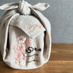 『桜』刺繍骨壷カバー　風呂敷タイプ