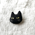　黒猫ねこのブローチ 
