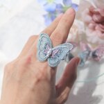 キラキラ蝶々リング
