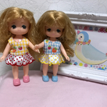 リカちゃんの妹 ミキちゃんマキちゃん お揃いいちごチェックワンピース