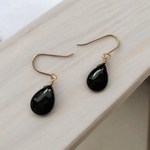 【再販15】【14kgf】🍀最強の魔除け石🍀モリオン（黒水晶）のピアス（大）