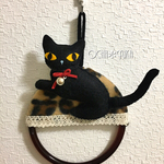 黒猫☆タオルハンガー