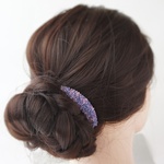 ヘアコーム [ 紫陽花 しっとり紫 ]  つまみ細工 しっとり大人色 髪飾り  簪 梅雨 夏の花 着物 浴衣
