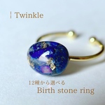 Birth stone ring~Twinkle~ シングルタイプ 誕生石 天然石 指輪 リング お守り パワーストーン 贈り物 誕生日 