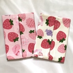 2点セット　子供用ポケットティッシュケース　いちご　牛乳