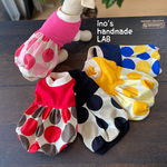犬服　リニューアル！鮮やか5カラー♪ カラフルドットのバルーンワンピース&タンクトップ