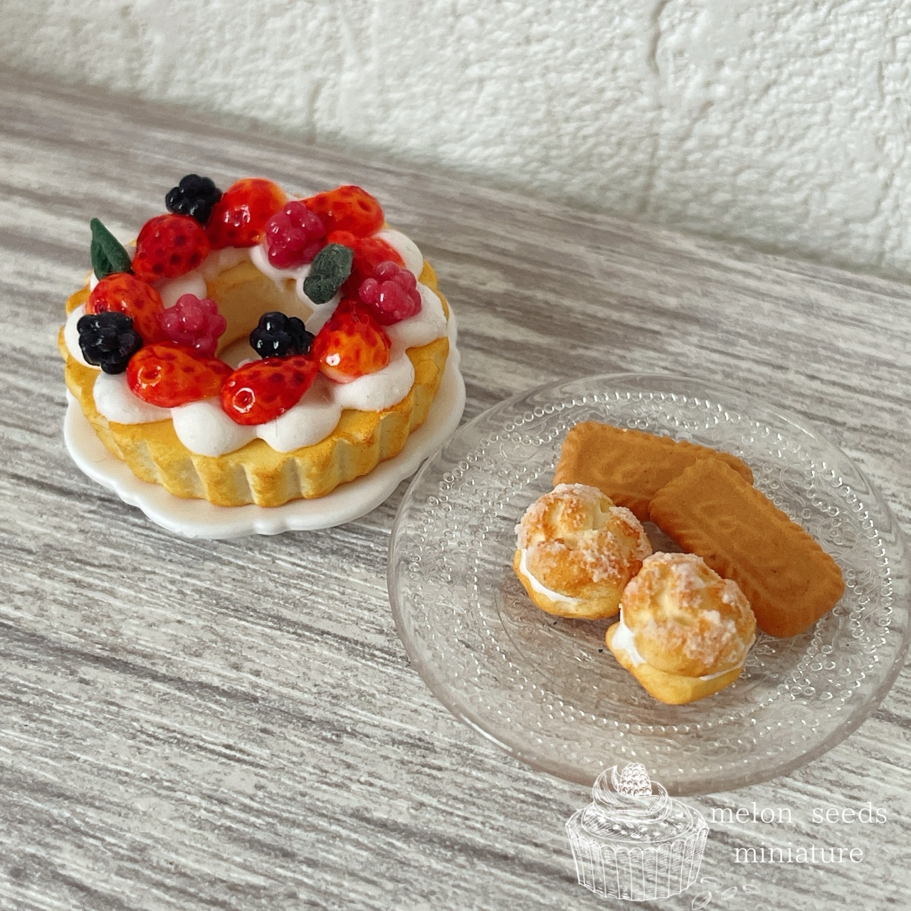 いちごタルトとカップスイーツのセット ミニチュアスイーツ - melon
