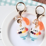 レジン　キーホルダー　【🫧マーメイドカフェのしろくまかき氷】海のレジンキーホルダー　バッグチャーム