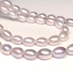 【淡水パール】ラベンダーピンク　ライス形　8～10mm 　10粒　ハンドメイド素材