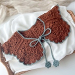 《即納》simple flower つけ襟　テラコッタ　ベビー　キッズ　つけ襟スタイ