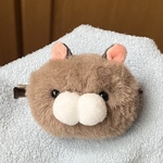 ふぐふぐはむすたー　前髪クリップ(左用・ブラウン)