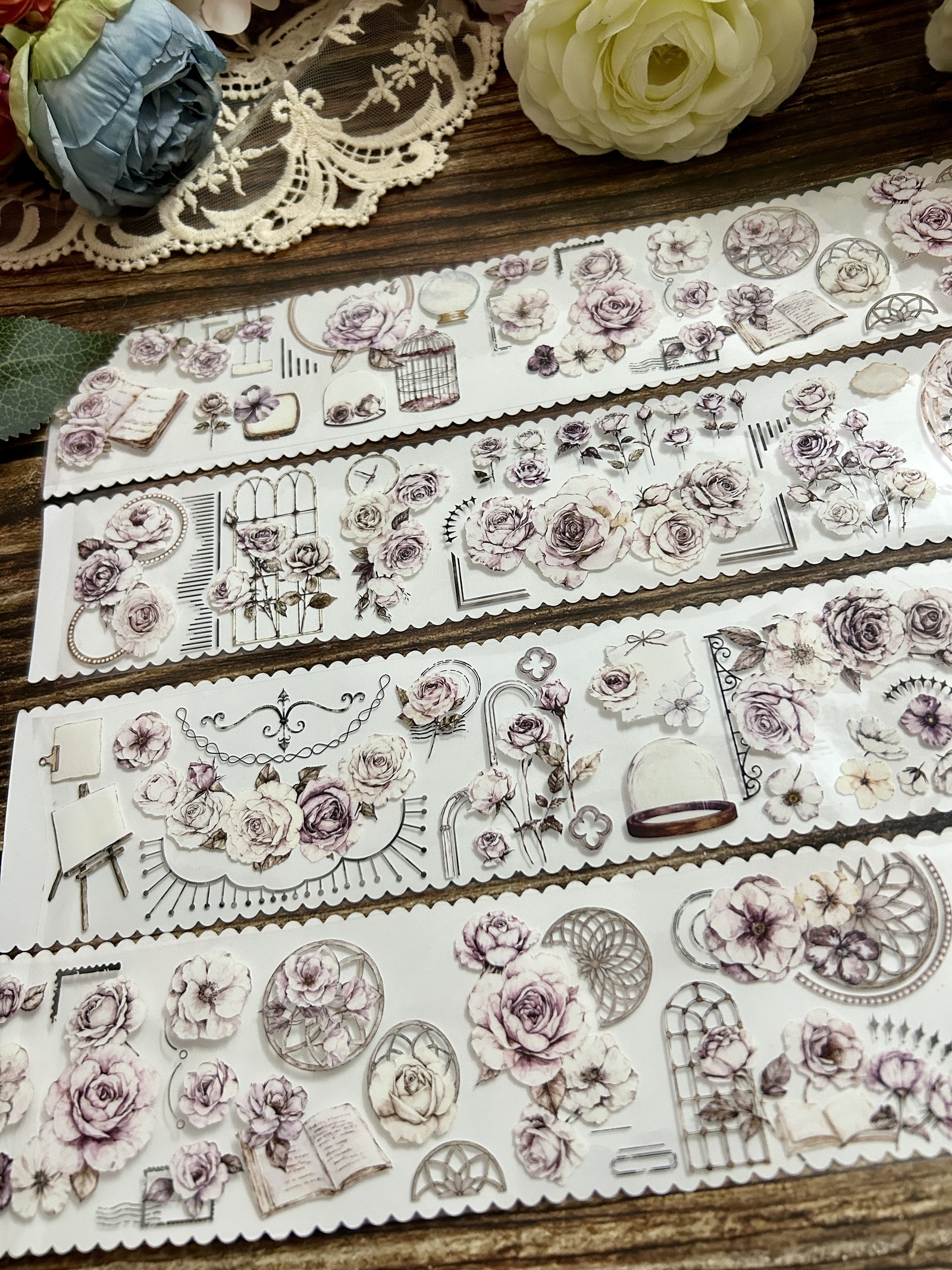 QYマステ8月新作☆ROSE whisper 6cm×5M PET★1350 QYマステ8月新作☆ROSE whisper 6cm×5M PET☆1350 - qy-design