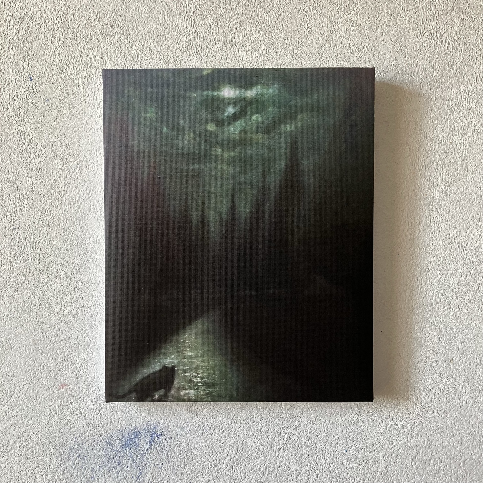 油絵（抽象画）空 零060】絵画 宇宙 青 空 海 抽象画 原画 インテリア 絵画 零