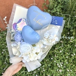 文字入れ無料♡バルーンブーケ花束｜ 風船 ギフト ブルー 退職 卒業 卒団 記念日 誕生日 発表会 結婚祝い お祝い プレゼント