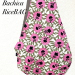 RiceBAG 姫月下美人柄(ピンク系）：内ポケット付き