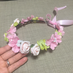 お子様用花冠♡ナチュラルピンク