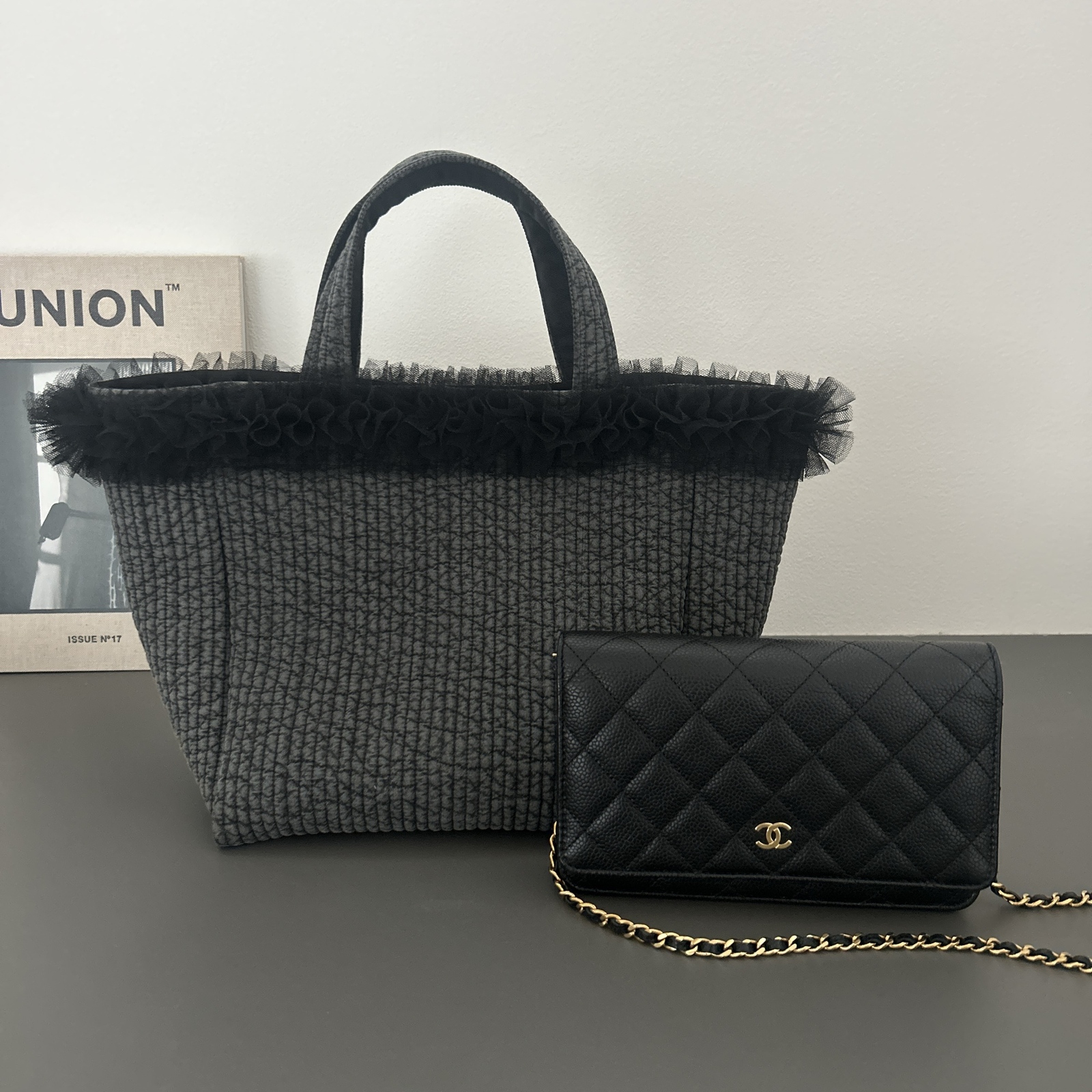 mi♡♡チュールパール付きヌビバッグ 再入荷】チュールパール付きヌビバッグ - kikirara | minne