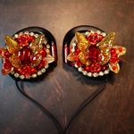 紅薔薇姫の誘惑／アンティーク風装飾ヘッドフォン