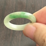 本翡翠指輪　リング　ミャンマー産　陽緑　13号　無含浸　無着色　おしゃれ