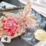 ミリオンダラーの蝶とトランプのヘアクリップ（hair ornaments of  butterfly〜Million Dollar〜）