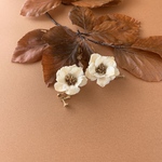 【花びらは松ぼっくり】 こっくり色のアネモネフラワー(ホワイト)