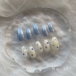 No.21 ⌇blue Jewelry nail💎