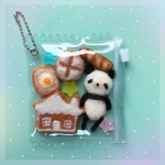 【羊毛フェルト】推し活ポーチ第二弾＊パン屋さんのパンダちゃん【一点もの】