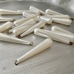 60s ヴィンテージ ロングドロップ パールビーズ ピン付き 日本製 （2個セット）