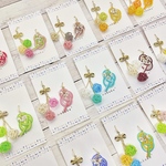 水引 全17色 「和菓子のように可愛いアシンメトリーピアス･イヤリング」｜推し活 花火大会 袴姿 着物女子 和風｜金属アレルギー対応