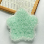 【スセミたわし】星のかたち ペールミント×ふちどりホワイト