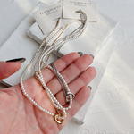 ハートチャームの2連ネックレス