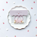 うさぎのストロベリーミルクキッズヘアゴム🍓