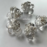 【NEW】【silvia(ｼﾙﾋﾞｱ)】クリアアクセサリー キラキラ 氷 光 シンプル 綺麗め レディーライク オフィス フォーマル