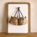 【単品】モカくま巾着 お弁当袋