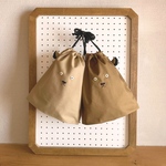 【単品】モカくま巾着 お着替え袋