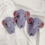 もちもちキラキラゾウさんのあみぐるみ🩵🐘