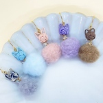 《全5色》おめかし猫のファーピアス・イヤリング｜ふわもこ×水引×推し色｜大人可愛いアクセサリー｜金属アレルギー対応