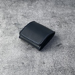 【手縫】ネイビー濃紺色Box型本革小銭入れケース（10円玉約30枚収納）