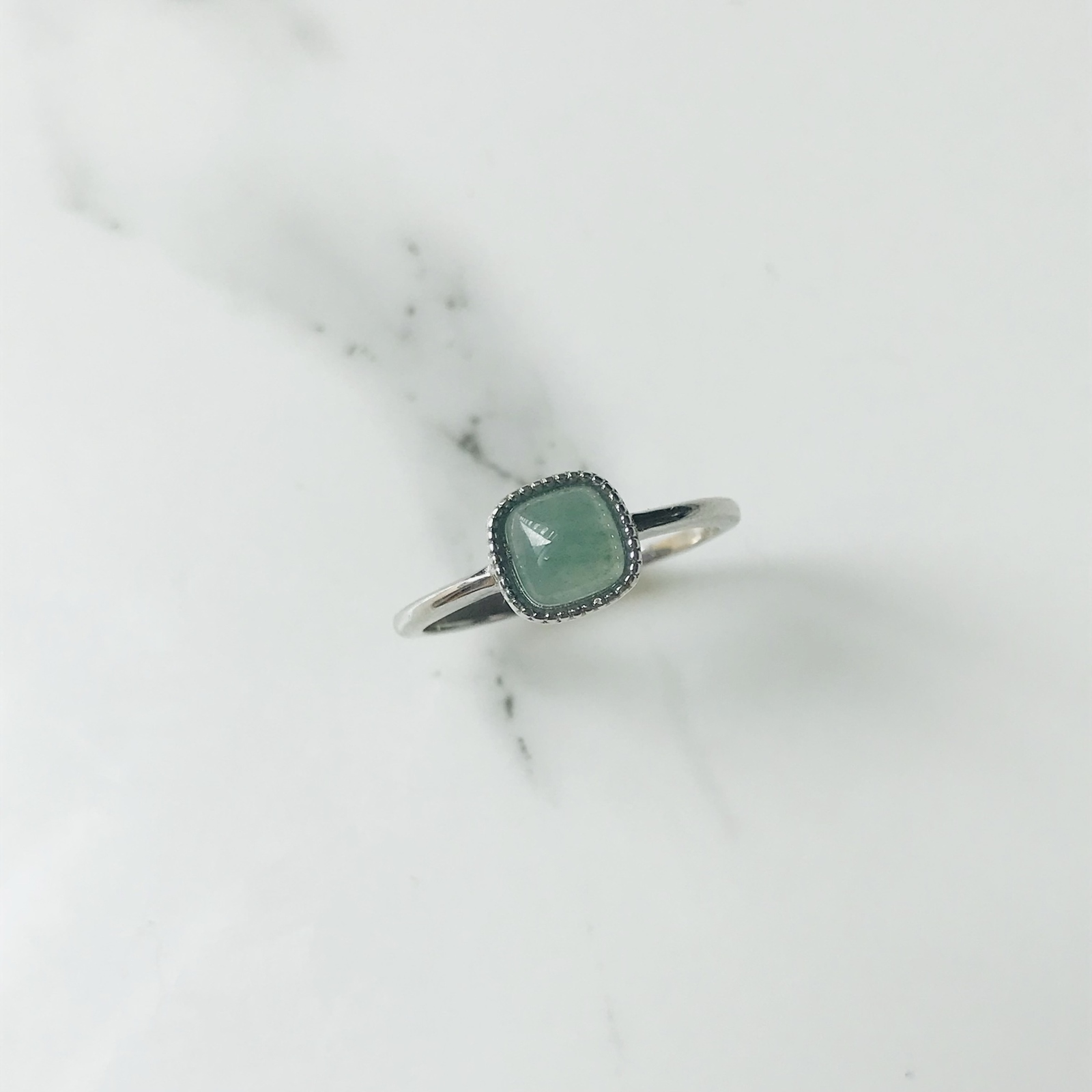 R35-032］ ジェイド JADE ヒスイ 本翡翠 くりぬき リング 天然石