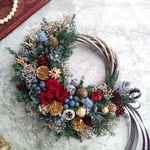 【特集掲載】Lune Bonheur＜beau Noël2025＞＊リース＊クリスマスリース冬＊北欧＊クリスマスリース＊クリスマスハーフリース＊フラワーリース＊ギフト＊針葉樹＊クリスマス2025