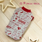 　犬服【英文字タンク🍀レッド】