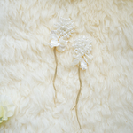 パール　ビーズ　刺繍　花びら　チェーン　タッセル　大ぶり　プレゼント　ウェディング　ブライダル　前撮り　結婚式　花嫁　普段使い お呼ばれ