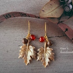 ꫛꫀꪝ✨ Amber Maple（アンバー・メイプル）ピアス（イヤリング）　楓　カエデ　紅葉